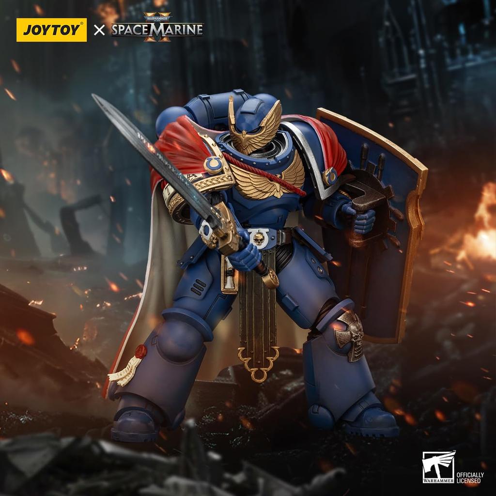 JOYTOY Warhammer Ultramarines Victorix Honor Guard Shield Power Action Fully Assembled 40,000 (Storm & Sword) Figure,