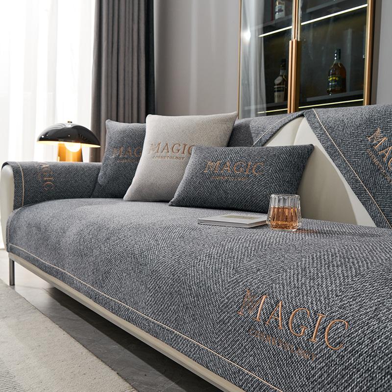 Nordic Simple Chenille Sofa Cushion Four All Seasons Universal New Model In Anti-slip Seat Pad Antilip Leather Sofa Cover 70x70cm 1pcs 2564₽