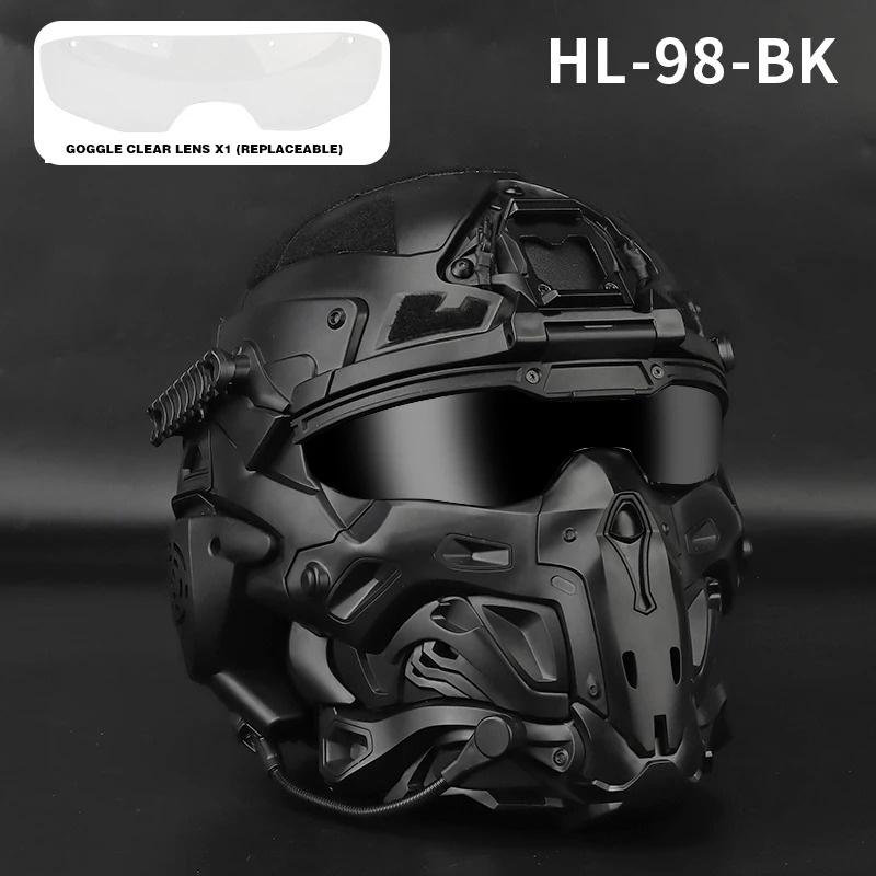 ABS Outdoor Casco Protector Built-in Headset Lens Multiple Color Safety CS Game Full Face Field Cover Tactical Mask Helmet