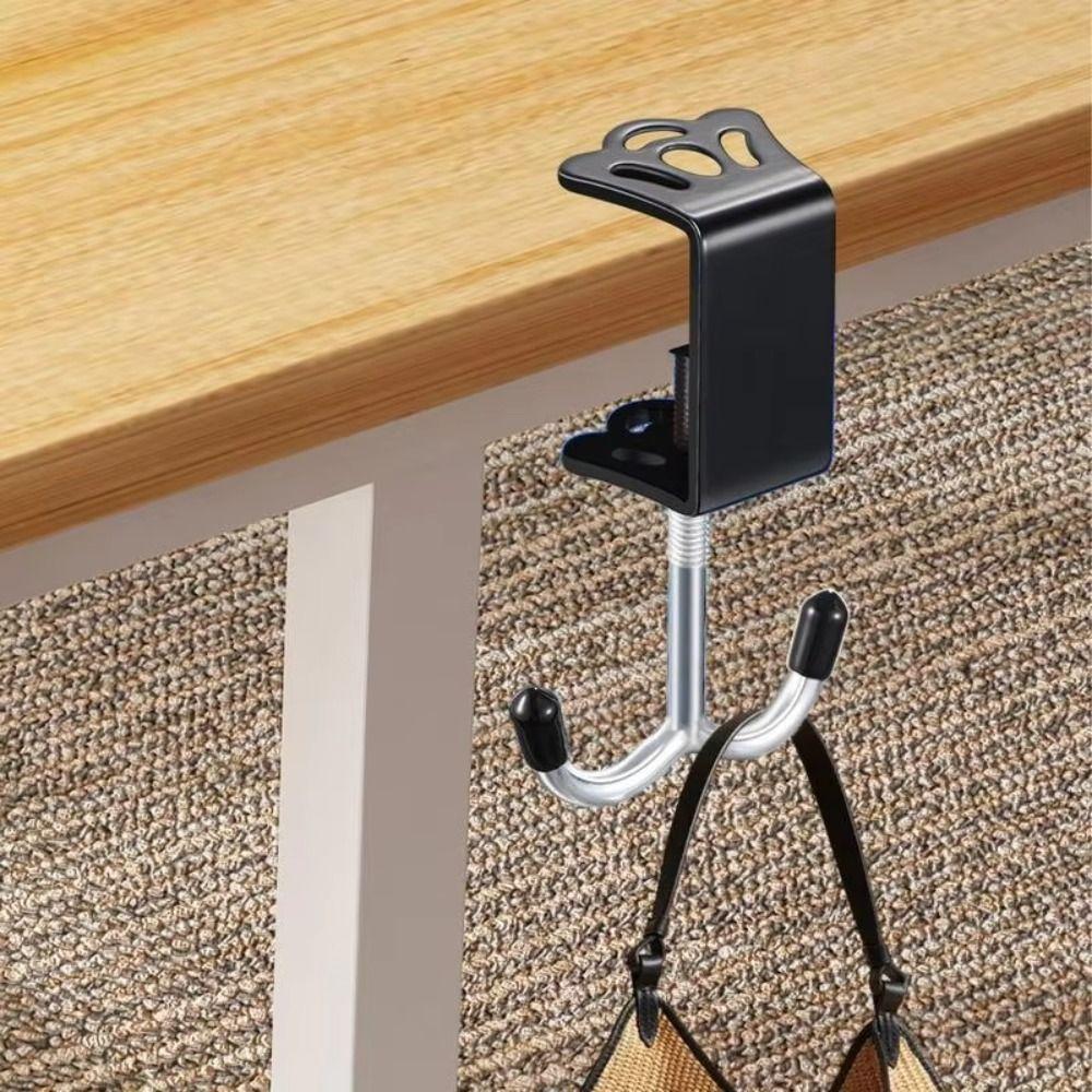 Adjustable Desk Side Hook Double Hooks Handbag Rack New Backpack Holder