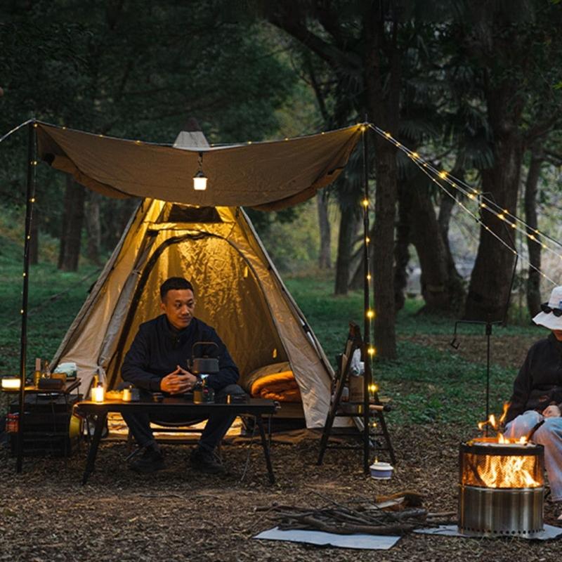 Wind Resistant Outdoor Folding Stove Stable Cooking Performancex When Folded Efficient Combustion Various Setting