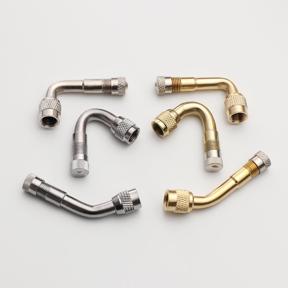 2Pc Miexd 45/90/135 Degree Air Tyre Valves For Truck Motorcycle Cycling Accessories Adapter Car Valve Extension Stem Brass