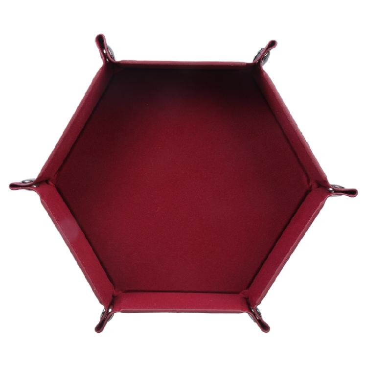 Dices Folding Tray PU Leather Velvets Holder Portable Folding Dices Rolling Tray