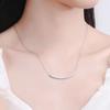 Moissanite Smile Pendant Necklace - Diamond Clavicle Chain, Passes Tester, Valentine's Day Gift for Girlfriend