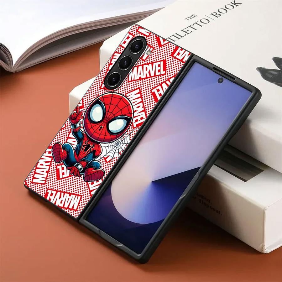 Case for Samsung Galaxy ZFold6 ZFold4 ZFold3 ZFold5 ZFold7 Z Fold 7 6 5 4 3 Back Phone Cover Marvel Cartoon Iron Man Hulk