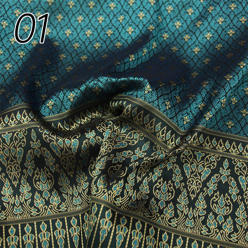 

50X100См Ткань для традиционного этнического костюма Дай Таиланд Юго-Восточная Азия Парча Тканая Прямая Юбка Шитье Сделай сам Ткань Юбка Платье-труба 50X100cm