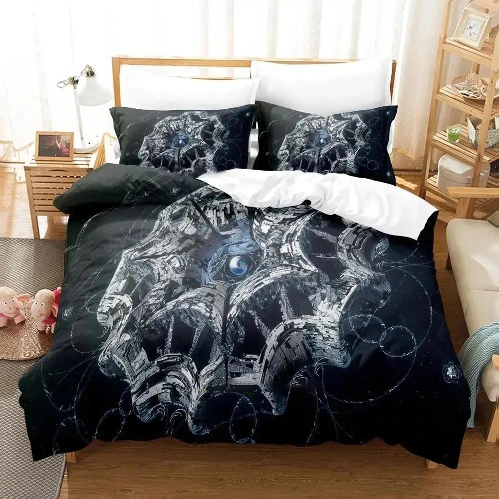 3D Print Sci Fi Structure Bedding Set Duvet Cover Bed Set Quilt Cover Pillowcase Comforter king Queen Size Boys Adult Bedding