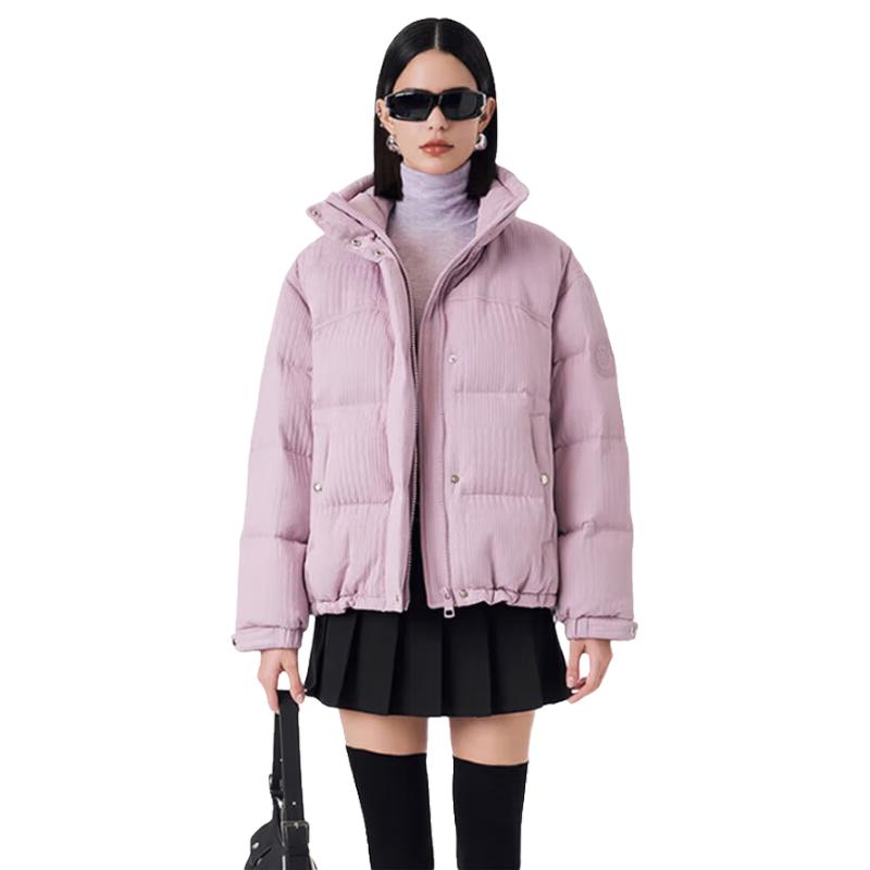 Jinyujie Women's Y23801323 Short Printed 90% Duck Down Puffer Jacket