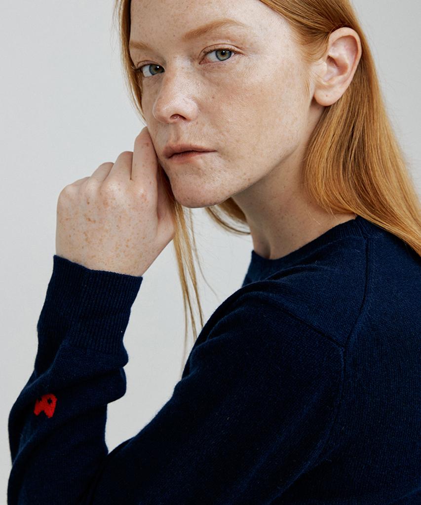 MOLLIOLLI Mony Round Neck Cashmere Knit [Navy]