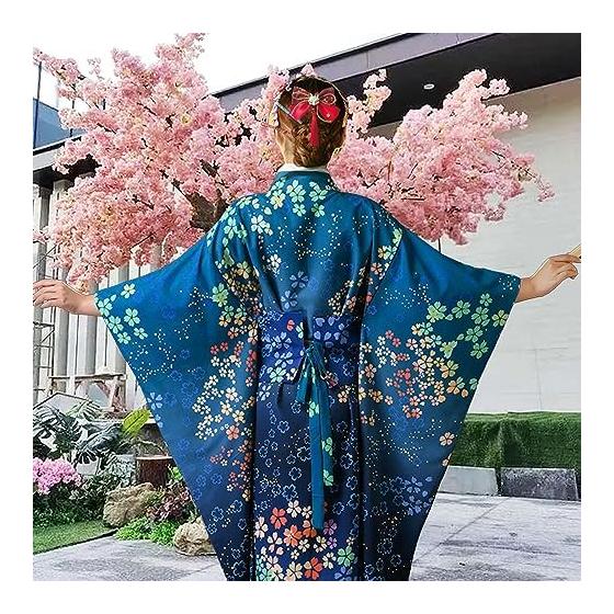 Japanese Style Kimono Hair Accessory - Cute Fox Mask & Cherry Blossom Design with Tassels - Perfect for Festivals, Weddings, and Formal Occasions