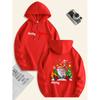 Festive atmosphere, men's casual Christmas hoodie, Santa Claus and Merry Christmas