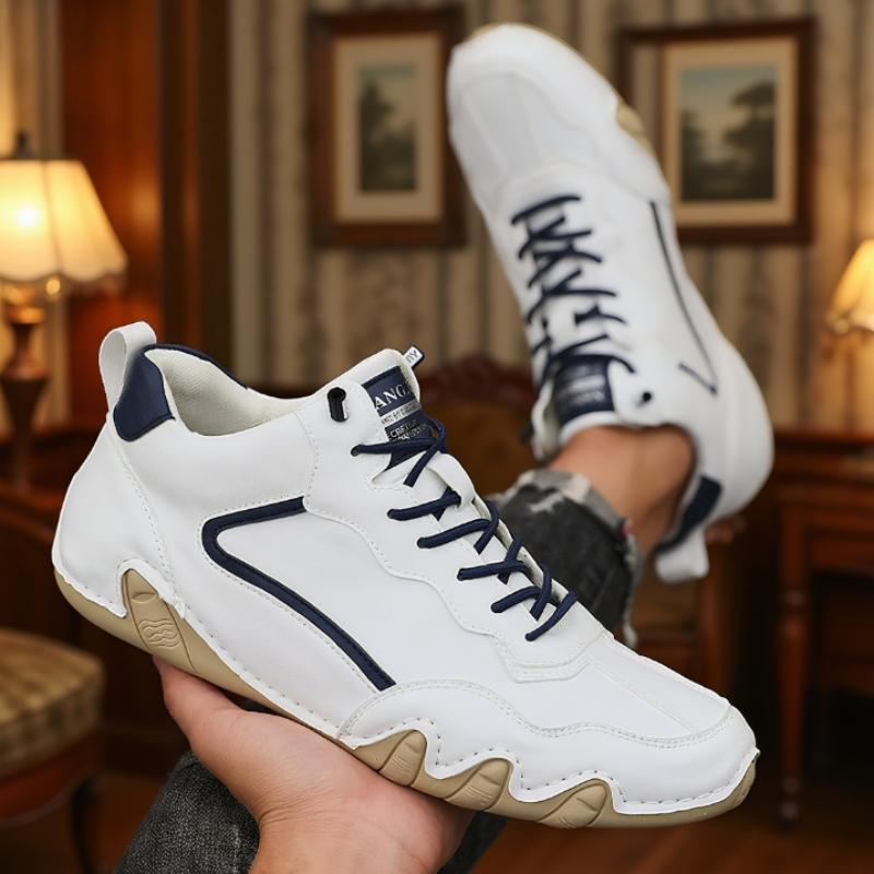 

High Quality Men s Nude Boots Fashionable All Season Soft Soled Comfortable Loafers Handmade Leather Driving Motorcycle Boots 39