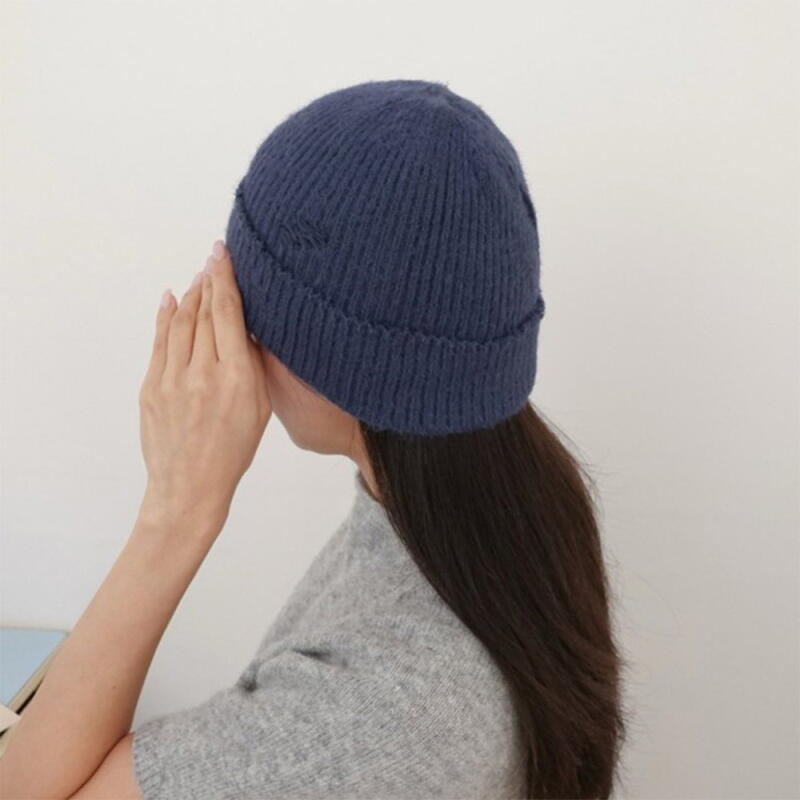 Women s Goggle Knit Beanie Grunge Men s Hat C8676_Black