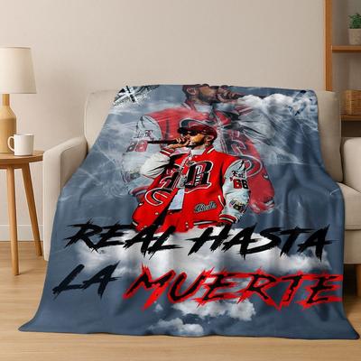 Kostenlose Anuel AA Rapper Hip Hop Sänger Star Flanelldecke Weiche Warme Überwurfdecke für Schlafzimmer Wohnzimmer Bett Camping Picknick Geschenk