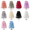 Mushroom Edge Irregular Mesh Midi Tulle Skirt - High Waist Puffy Swing Fairy Skirt