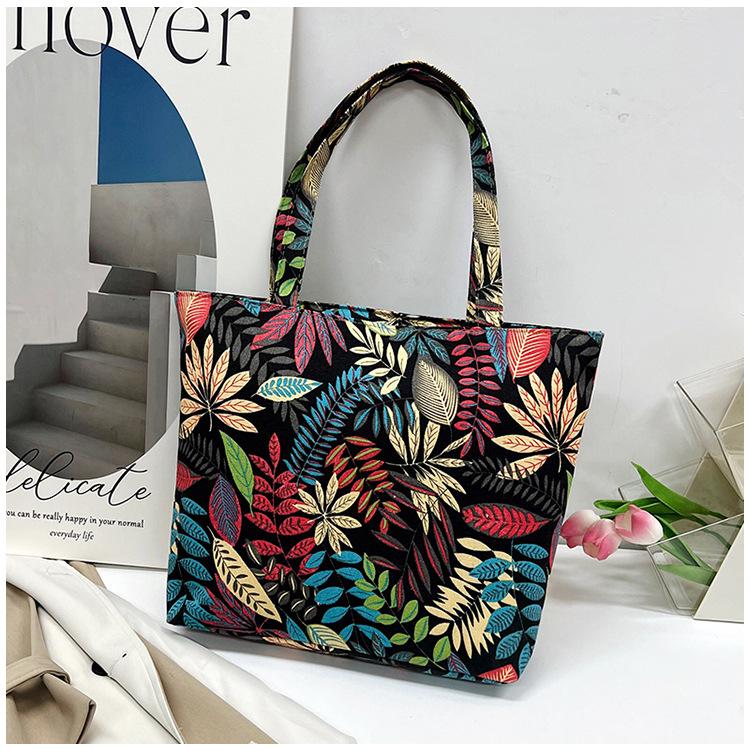 2025 Nouă Modă Stil Etnic Chinezesc Geantă de Umăr pentru Femei Geantă Tote din Pânză de Înaltă Calitate Doamnelor Capacitate Mare Simplă Imprimată Versatilă Clutch Genți de Mână