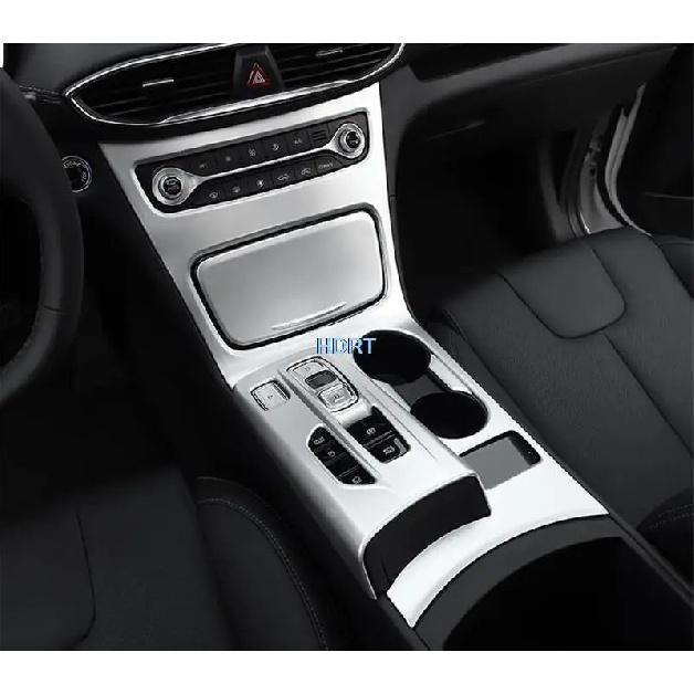 Car Styling Gear Air Vent Outlet Frame Window Control Panel ABS Chrome Silver Interior Sticker For Hyundai Santa Fe IX45  +