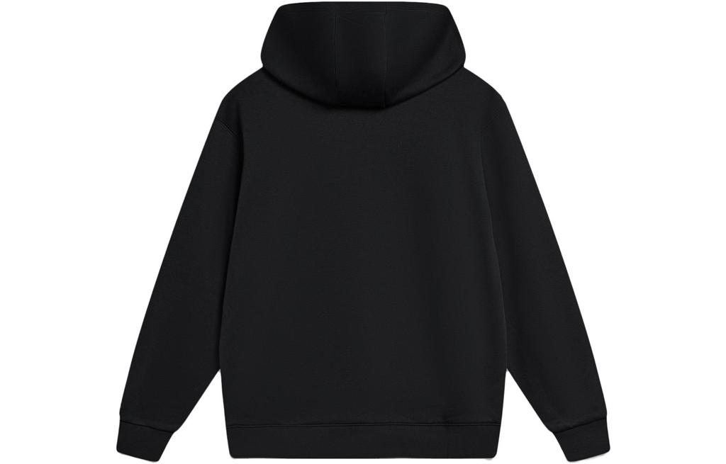 Li Ning Sports Fashion Collection Letter Print Casual Fleece Lined Hooded Pullover Long Sleeved Pre Fall Sweatshirt AWDU969-1