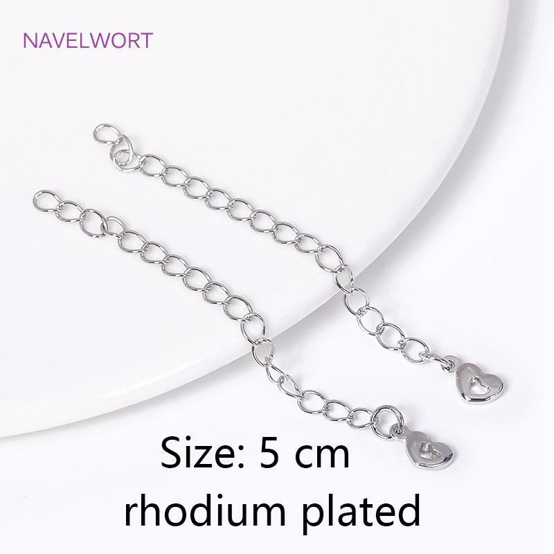 18K Gold Plated With Tag Extension Chain Brass Metal Extension Chains Connectors DIY Necklace Bracelet Jewelry Making Supplies