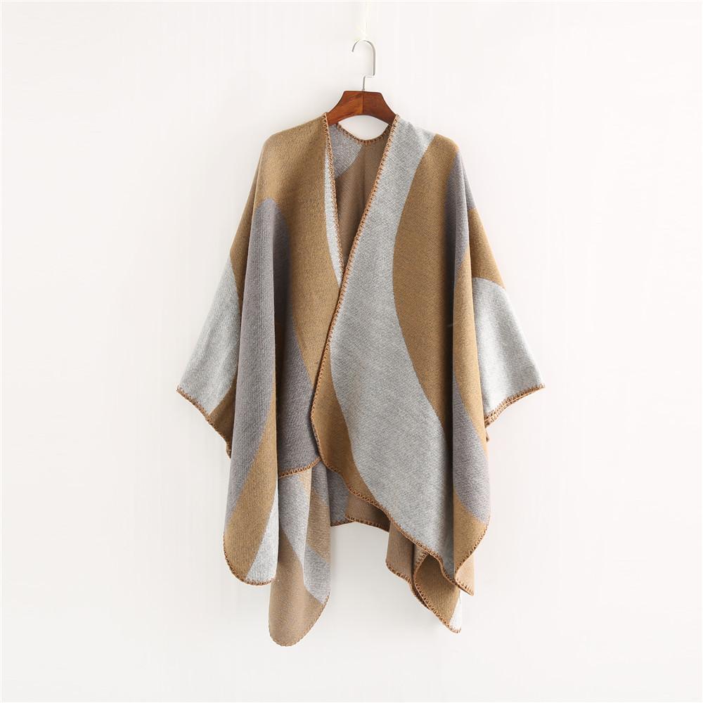 Contrast Stripes Cashmere Winter Scarf Shawl Beautiful and Most Striking Accessories Comfortable High Quality Unique Clothes