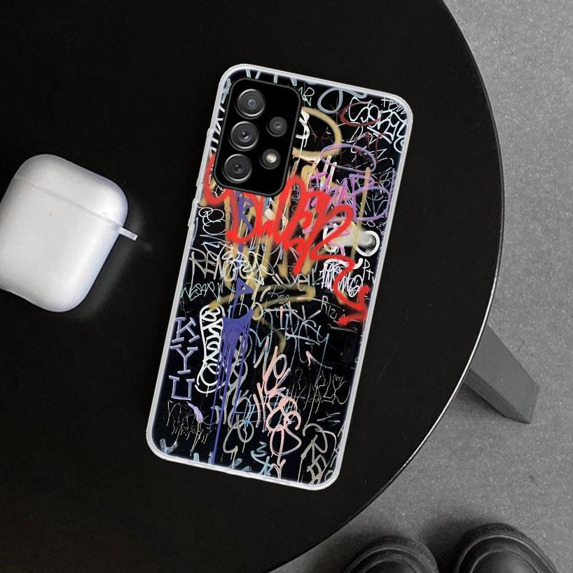 Graffiti Fashion Cool Phone Case Cover for Samsung Galaxy A12 A22 A32 A52 A72 A02S A51 A50S A31 A20S A10S Note 20 Ultra 10 Plus