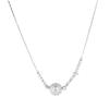 Cui Yan S925 Sterling Silver Korean-Style Carved Bead Necklace for Women - Simple, Everyday Choker.