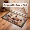 Abstract Geometric Theme Crystal Velvet Floor Rug Personalized Custom Name Text Warm Carpet Home Decoration