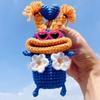 Hand-Crocheted Car Key Fob Cover, Big Mouth Key Protector, Cute Yarn Keychain for Car Keys, Unique Handmade Gift Car Key Cases