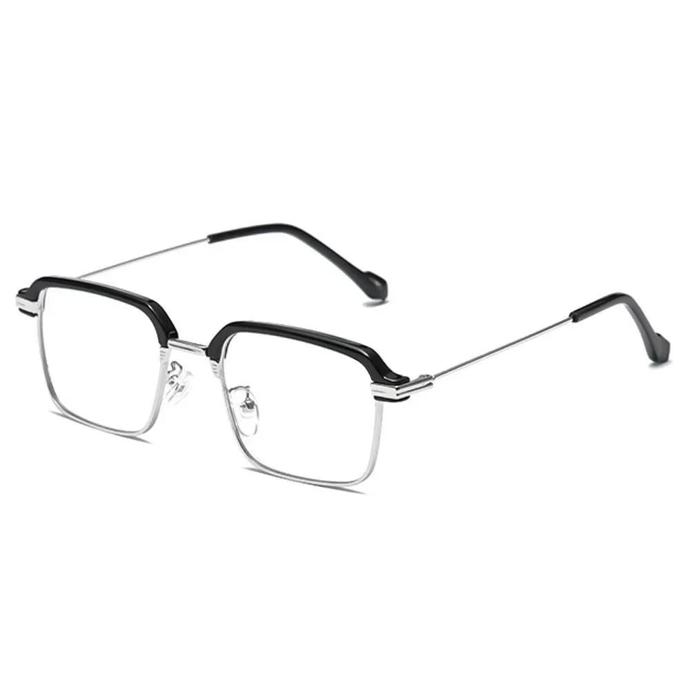 Men Anti-Blue Light Glasses Photochromic Half Frame Eye Protection Glasses Ultra Light Computer Eyeglasses Sunglasses