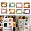 4pcs Halloween Magnetic Picture Frame Stickers 15x20cm Decorative Photo Holders For Fridge Or Metal-Surface Display Home Decor