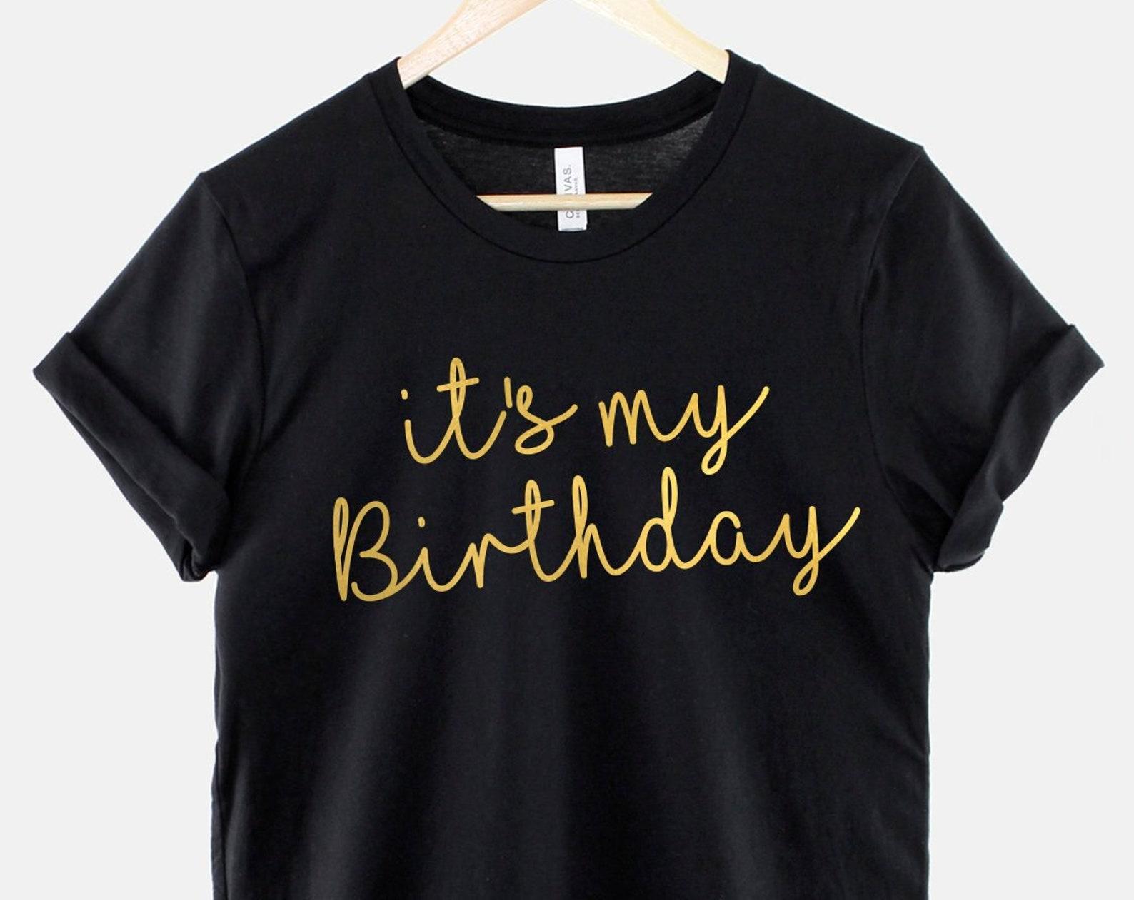 It’s My Birthday Girl T-Shirt, Birthday Girl Shirt, Cute Birthday Graphic Tee for Women, Birthday Party Top S