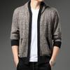 Winter Men's Slim Fit Plus Velvet Thickened Sweater Fashionable Casual Hooded Jacket