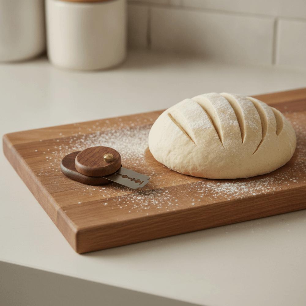 Abnehmbarer Teigschneider mit 5 austauschbaren Klingen Brotschneidemesser Sauerteig-Einschieber Geschenk