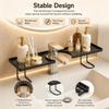 Behind the Faucet Sink Organizer, Thickened Behind the Faucet Shelf Bathroom, No-Drill Free Standing Faucet Storage Shelf