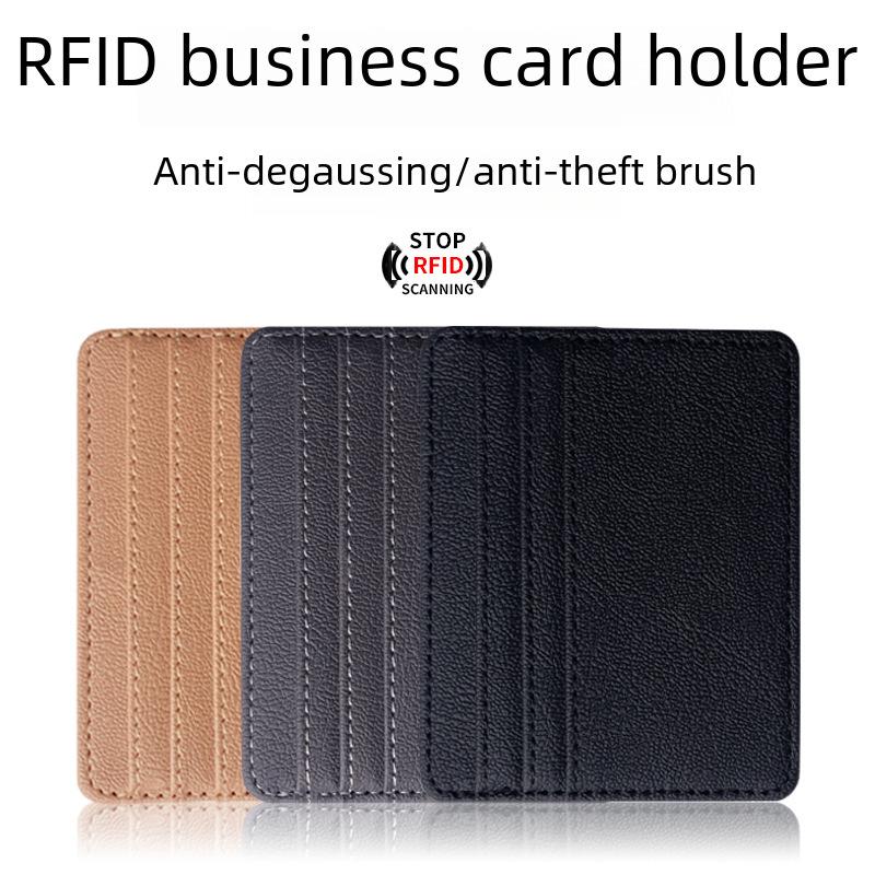 Exquisite Anti-Theft RFID Leather PU Card Holder: Universal, Spacious, & Stylish for Women