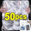 5/20pcs Transparent Photo Frame Keychain Tassels Snap-In Custom Insert Photo Acrylic Blank Keyring Clear Blank Picture Pendant