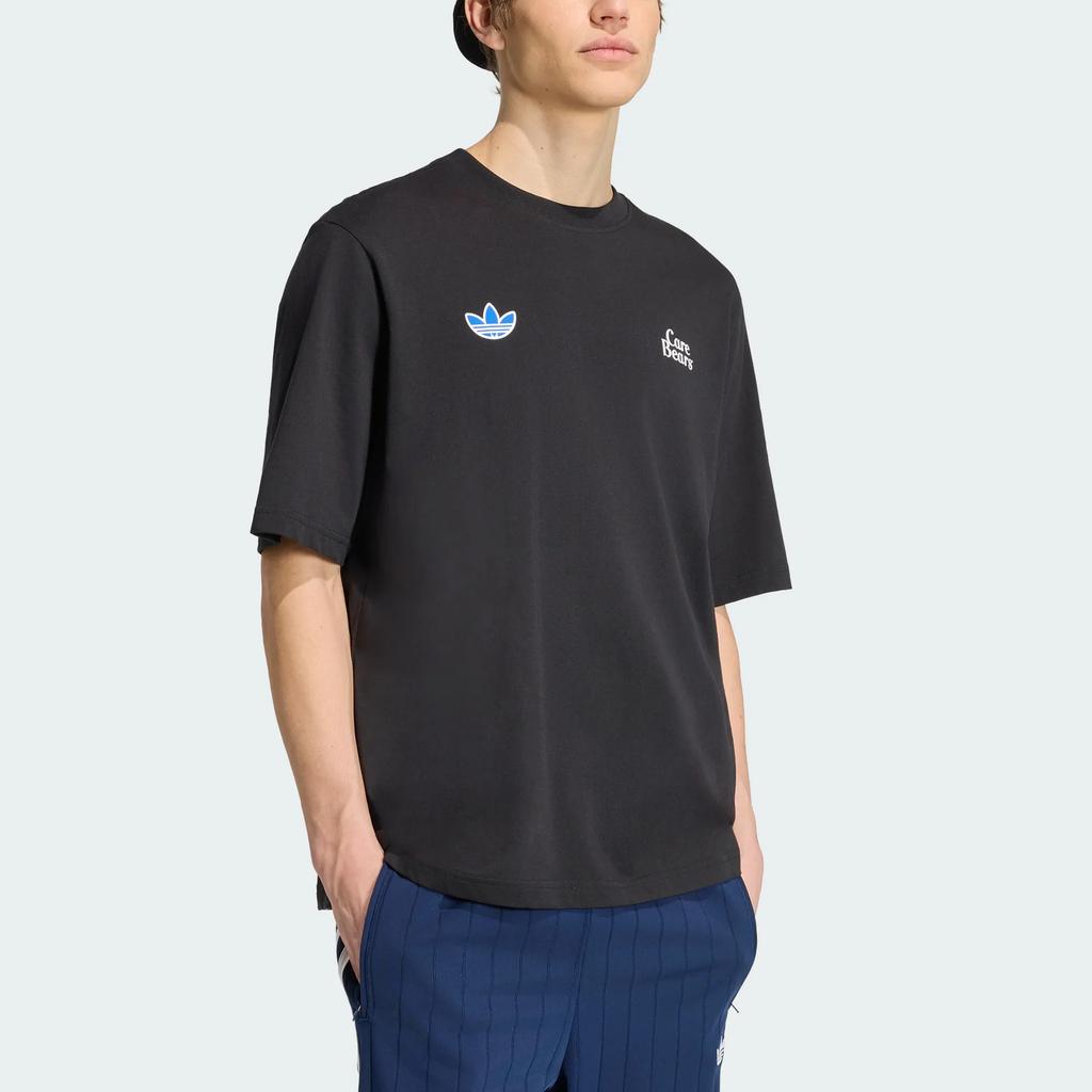 Adidas Originals X CARE BEARS T Shirts Unisex Black Crew Neck Moderate IA4539