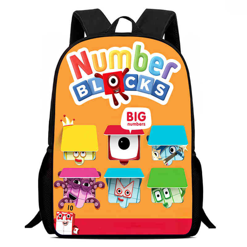 Digitale Bausteine Numberblocks Schultasche Hochauflösend Multifunktional Oxford Leichter Rucksack