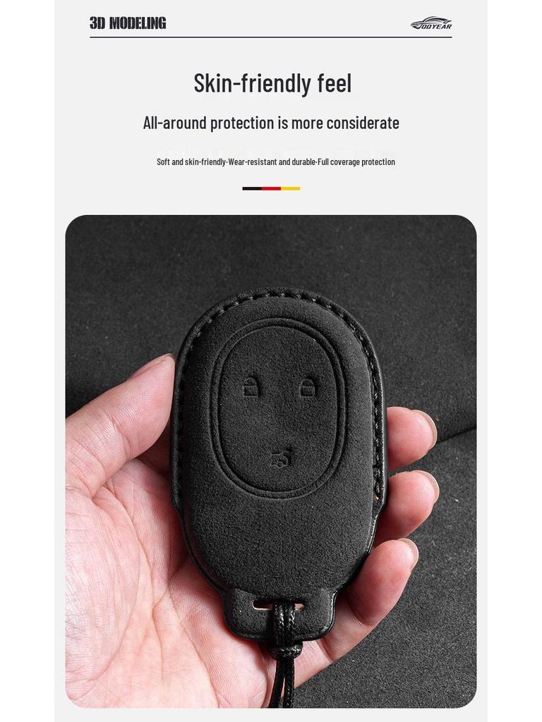 NIO Key Fob Case for ES6, ES8, EC6, ES7, ET7, ET5 - Tricolor Suede Protective Shell