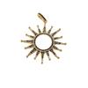 Trendy Sun Pendant Copper Gold-Plated Drip Oil DIY Jewelry: Necklace, Bracelet, Earring Accessories for Women