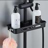 Shower Household Rain Bathroom Shower Set Booster Nozzle Brass Hot And Cold Black Shower Faucet Set Manufacturer Wholesale
