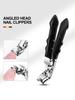 Stainless Steel Long Handle Curved Nail Clipper with Large Grip