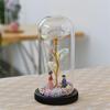 Everlasting Gold Foil Rose Glass Dome LED Light Valentine's Day Gift Ornament