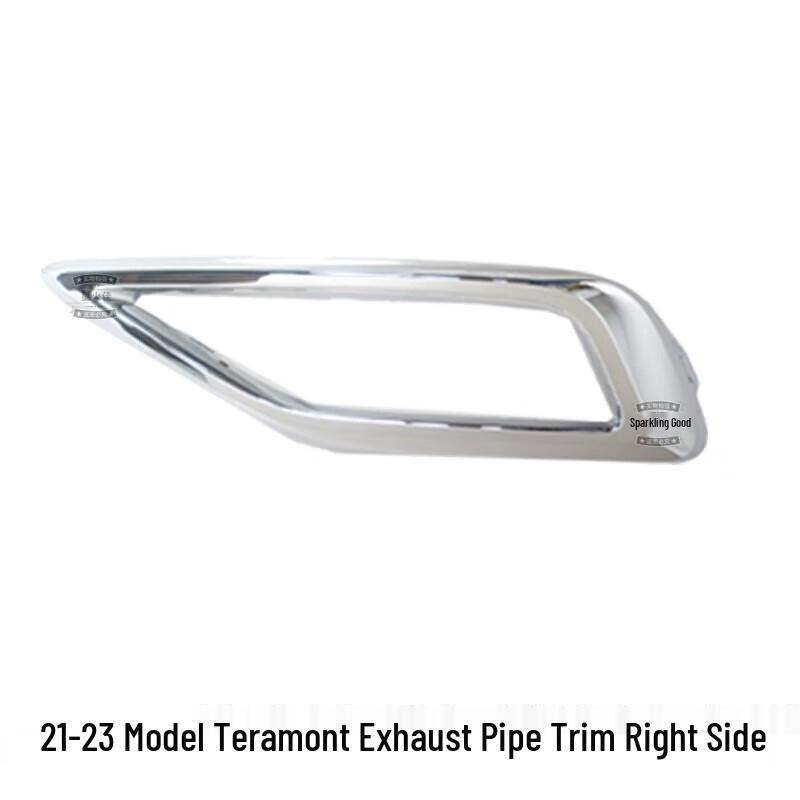 Touareg 21-23 Front & Rear Bumper Chrome Strips; Rear Exhaust Decorative Panel