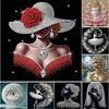 5D DIY Partial Special Shaped Drill Diamond Painting Kit Lady Decoration