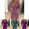 Elegant Women Sequin Christmas Bodycon Dress For Evening Parties And Events