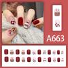 Winter Sweet Cartoon Christmas Wearing Nails Snowflake Santa Claus Nail Art Fake Nail Patch Christmas Collection