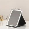 Portable Lighted Folding Makeup Mirror for Desk & Travel