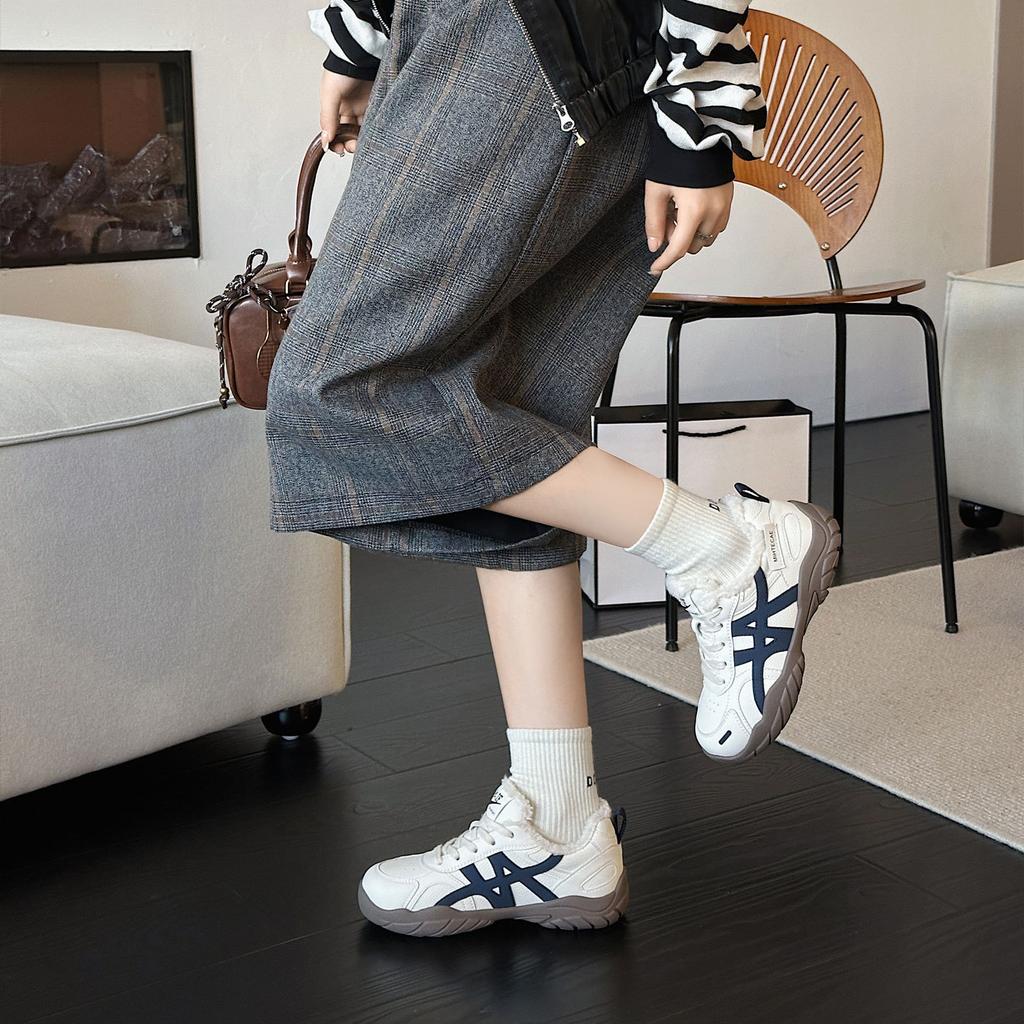 Retro German Training Shoes Women's New Autumn and Winter Heightening Casual and Versatile Forrest Gump Shoes Soft-soled Cotton Warm Sports Shoes