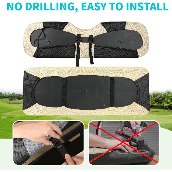 10L0L Universal Golf Cart Rear Seat Cover Dress UP Older Golf Cart Durable Breathable Material Fit Like a Glove for Yamaha EZGO and Club Car, Easy to